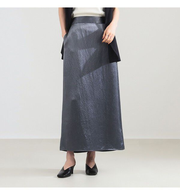 Demi-Luxe BEAMS 「アセテート サテン イージースカート」|スカート|