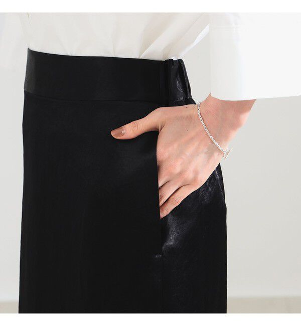 Demi-Luxe BEAMS 「アセテート サテン イージースカート」|スカート|