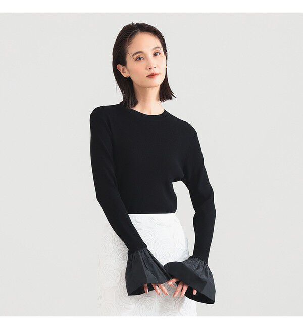 Demi-Luxe BEAMS 「ベルスリーブ クルーネック ニット」|ニット・セーター|
