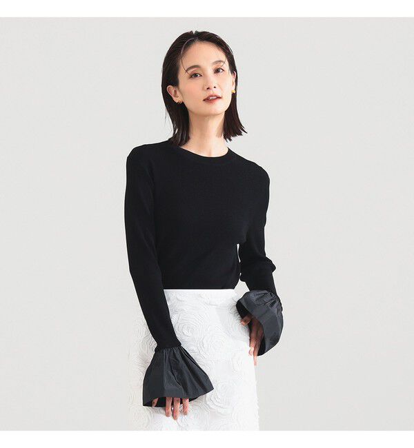 Demi-Luxe BEAMS 「ベルスリーブ クルーネック ニット」|ニット・セーター|