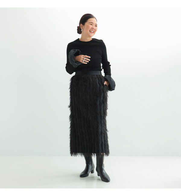 Demi-Luxe BEAMS 「ベルスリーブ クルーネック ニット」|ニット・セーター|