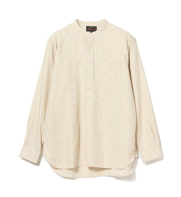 BEAMS PLUS「BEAMS PLUS / Band Collar Pullover Cotton Linen Herringbone」|シャツ・ブラウス|