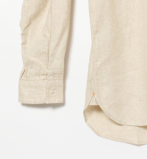 BEAMS PLUS「BEAMS PLUS / Band Collar Pullover Cotton Linen Herringbone」|シャツ・ブラウス|