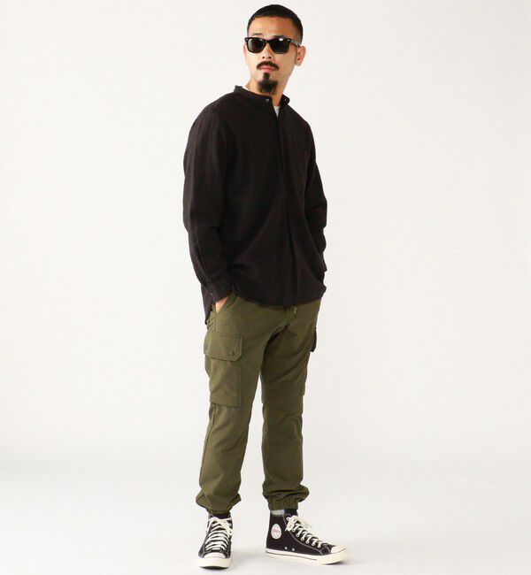 BEAMS PLUS「BEAMS PLUS / Band Collar Pullover Cotton Linen Herringbone」|シャツ・ブラウス|