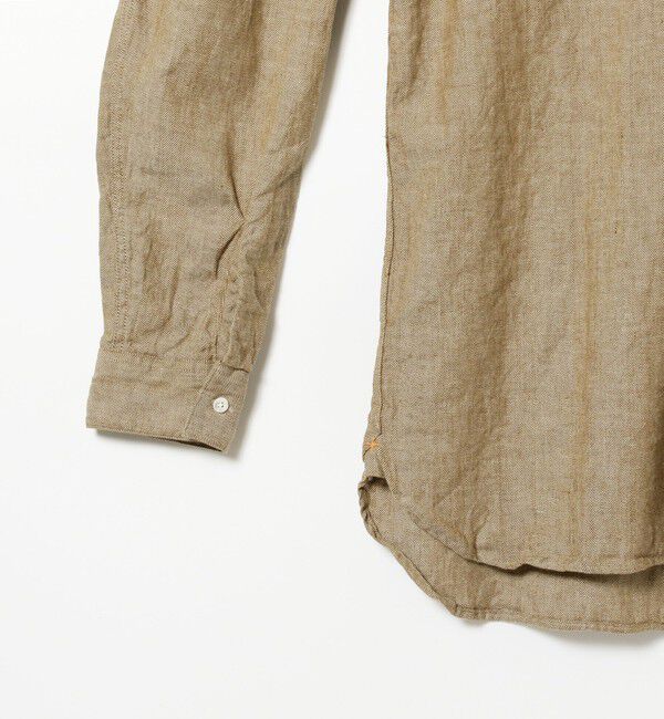 BEAMS PLUS「BEAMS PLUS / Band Collar Pullover Cotton Linen Herringbone」|シャツ・ブラウス|