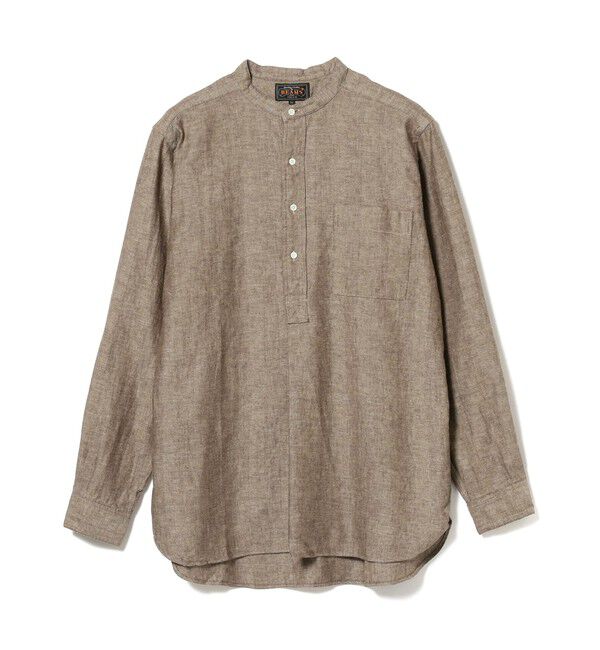 BEAMS PLUS「BEAMS PLUS / Band Collar Pullover Cotton Linen Herringbone」|シャツ・ブラウス|