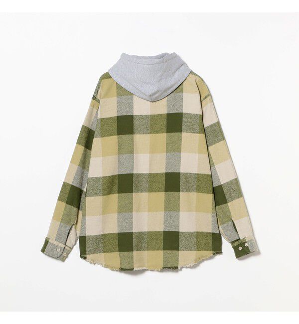 BEAMS「フード チェック ネルシャツ」|シャツ・ブラウス|