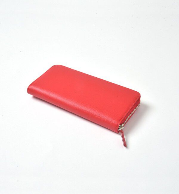SHIPS「SHIPS:【SAFFIANO LEATHER】 イタリアンレザー 長財布」|財布|レッド
