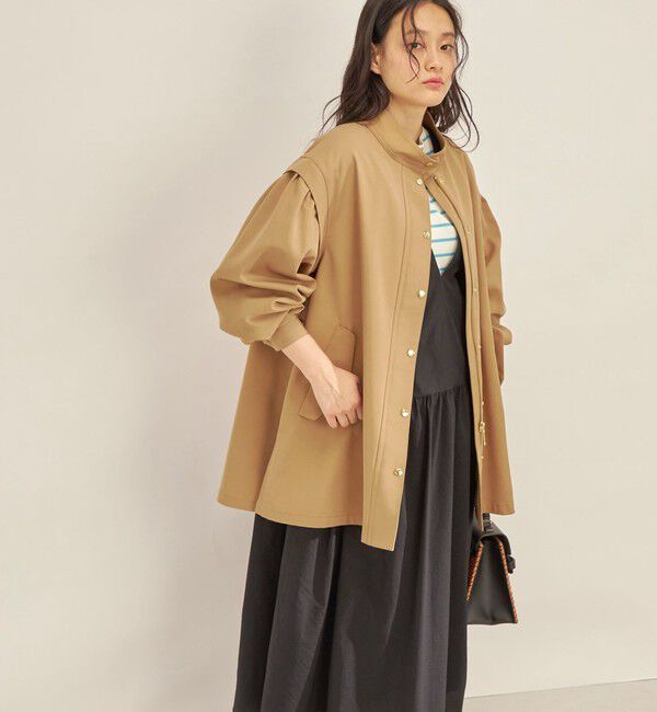 SHIPS for women「強撚 ギャバ スタンドカラー ハーフ コート ◇」|その他|