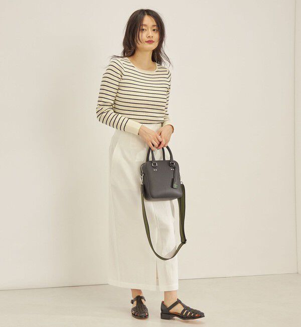 SHIPS for women「〈手洗い可能〉フェルガナ コットン ランダム リブ スクエアネック プルオーバー ◇」|ニット・セーター|