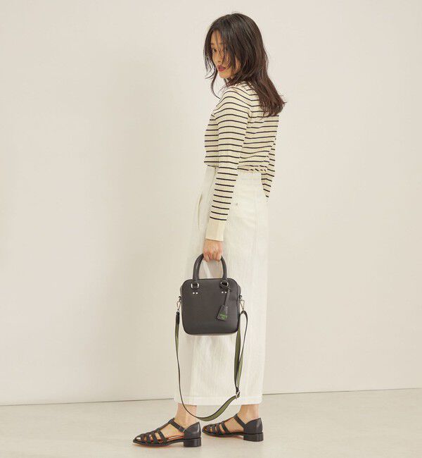 SHIPS for women「〈手洗い可能〉フェルガナ コットン ランダム リブ スクエアネック プルオーバー ◇」|ニット・セーター|