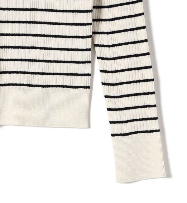 SHIPS for women「〈手洗い可能〉フェルガナ コットン ランダム リブ スクエアネック プルオーバー ◇」|ニット・セーター|