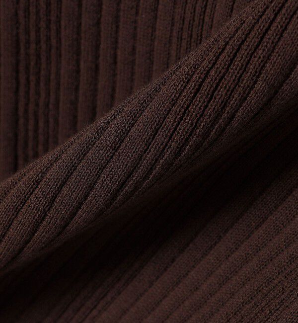 SHIPS for women「〈手洗い可能〉フェルガナ コットン ランダム リブ スクエアネック プルオーバー ◇」|ニット・セーター|