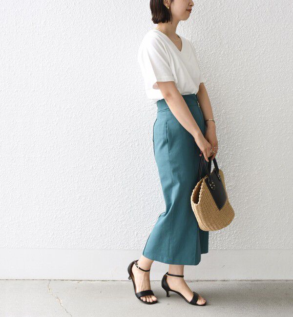 SHIPS for women「【WEB限定】〈ネックが選べる2サイズ展開〉オーガニックコットン バリエーションネック TEE」|Tシャツ・カットソー|