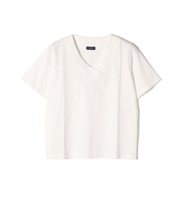 SHIPS for women「【WEB限定】〈ネックが選べる2サイズ展開〉オーガニックコットン バリエーションネック TEE」|Tシャツ・カットソー|