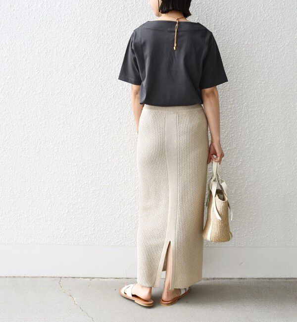 SHIPS for women「【WEB限定】〈ネックが選べる2サイズ展開〉オーガニックコットン バリエーションネック TEE」|Tシャツ・カットソー|