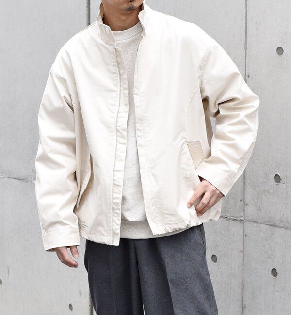 SHIPS any「SHIPS any: オーバーサイズ コットン ギャバジン トラック ブルゾン◇」|ブルゾン・スタジャン|ナチュラル