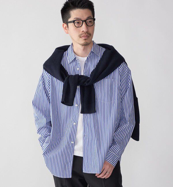 SHIPS「SHIPS: レギュラーカラー ベーシック ロングスリーブ シャツ 〈ストライプ/ギンガムチェック〉」|シャツ・ブラウス|