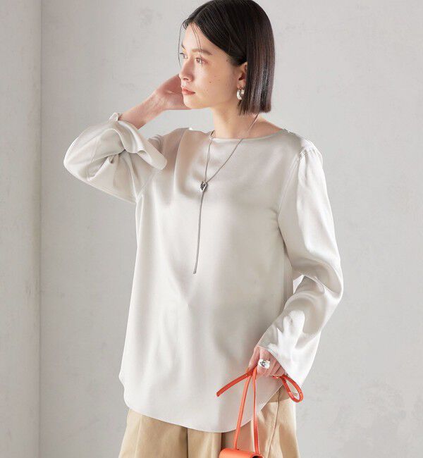 SHIPS for women「〈手洗い可能〉サテン ブラウス◇」|シャツ・ブラウス|