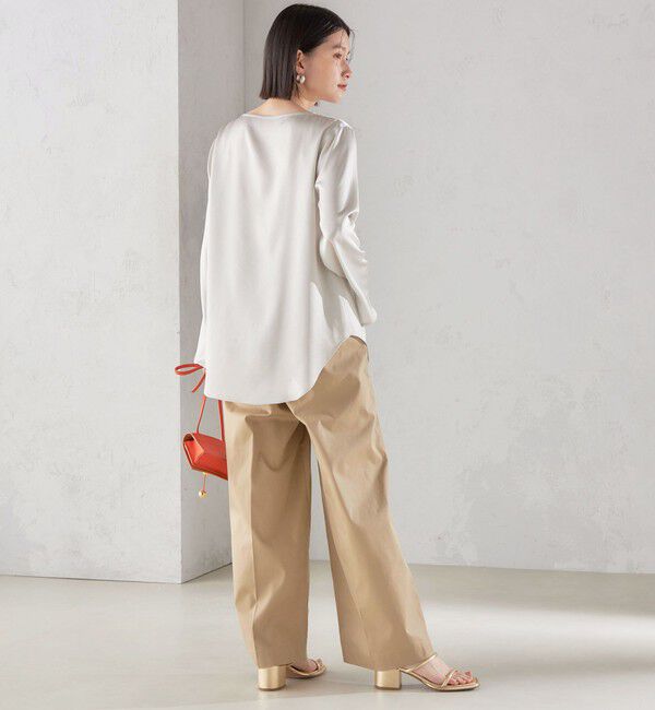 SHIPS for women「〈手洗い可能〉サテン ブラウス◇」|シャツ・ブラウス|