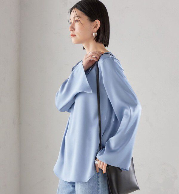 SHIPS for women「〈手洗い可能〉サテン ブラウス◇」|シャツ・ブラウス|