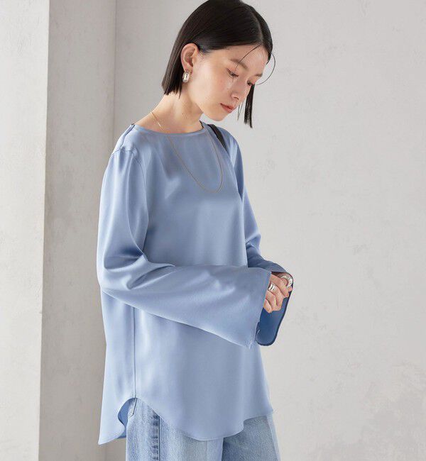 SHIPS for women「〈手洗い可能〉サテン ブラウス◇」|シャツ・ブラウス|