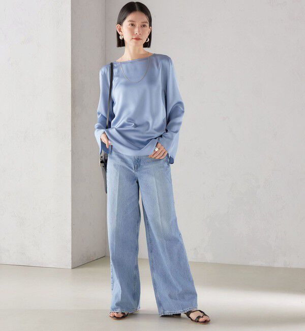 SHIPS for women「〈手洗い可能〉サテン ブラウス◇」|シャツ・ブラウス|