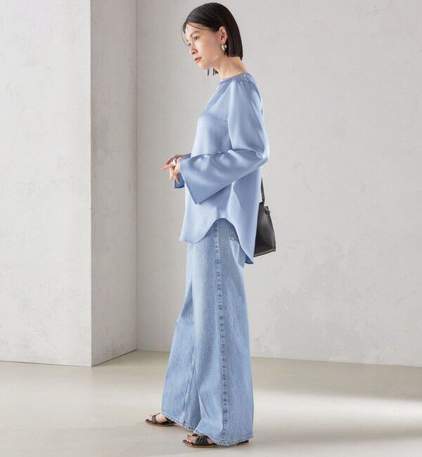 SHIPS for women「〈手洗い可能〉サテン ブラウス◇」|シャツ・ブラウス|