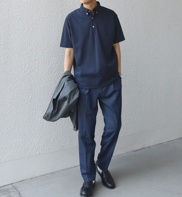 SHIPS any「SHIPS any:〈接触冷感/遮熱/UVカット機能等〉サマーファンクション 鹿の子 ボタンダウンポロシャツ◇」|ポロシャツ|