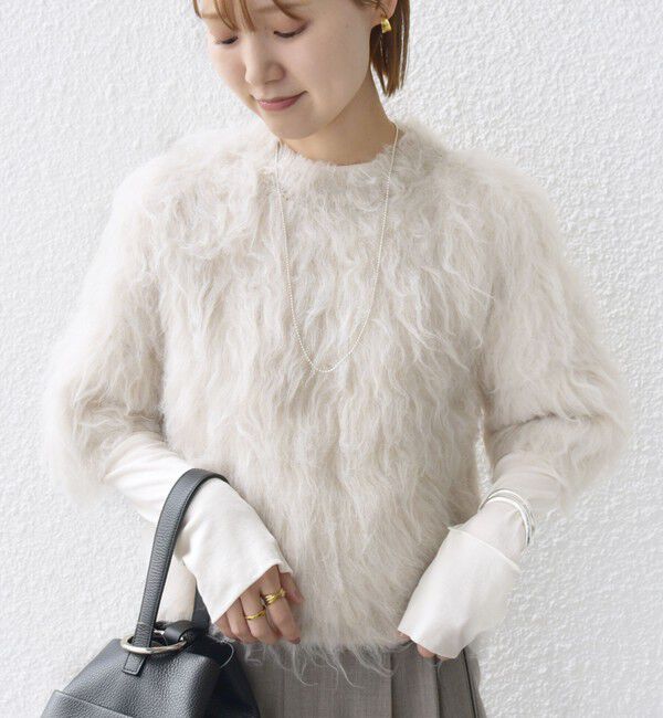 SHIPS for women「〈手洗い可能〉シャギー ファー プルオーバー」|ニット・セーター|