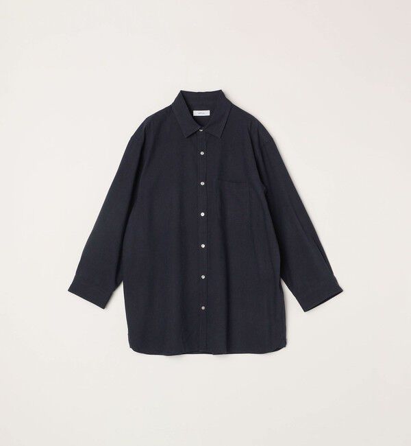 SHIPS any「【WEB限定】SHIPS any:〈洗濯機可能〉リネン / レーヨン レギュラーカラー 7分袖 シャツ◇」|シャツ・ブラウス|