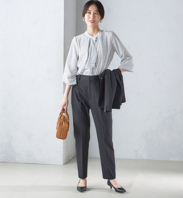 SHIPS for women「〈手洗い可能〉ツイル ストレッチ パンツ（セットアップ対応）」|スラックス|