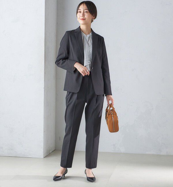 SHIPS for women「〈手洗い可能〉ツイル ストレッチ パンツ（セットアップ対応）」|スラックス|