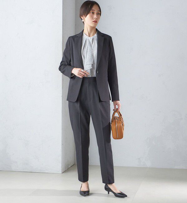 SHIPS for women「〈手洗い可能〉ツイル ストレッチ パンツ（セットアップ対応）」|スラックス|