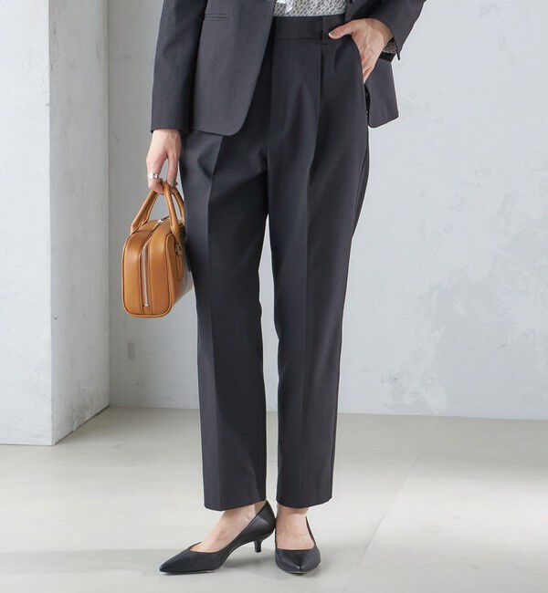 SHIPS for women「〈手洗い可能〉ツイル ストレッチ パンツ（セットアップ対応）」|スラックス|