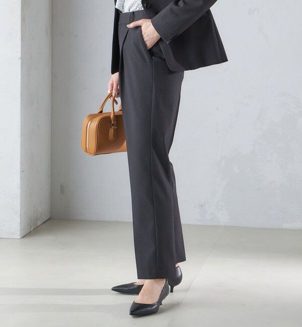 SHIPS for women「〈手洗い可能〉ツイル ストレッチ パンツ（セットアップ対応）」|スラックス|