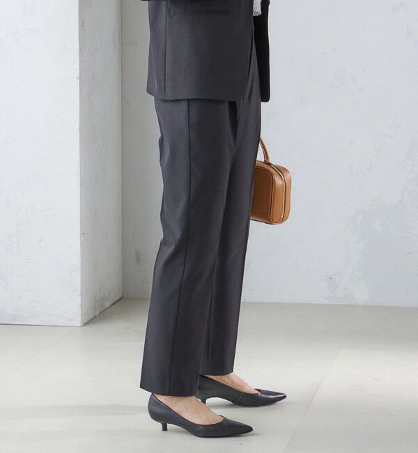 SHIPS for women「〈手洗い可能〉ツイル ストレッチ パンツ（セットアップ対応）」|スラックス|