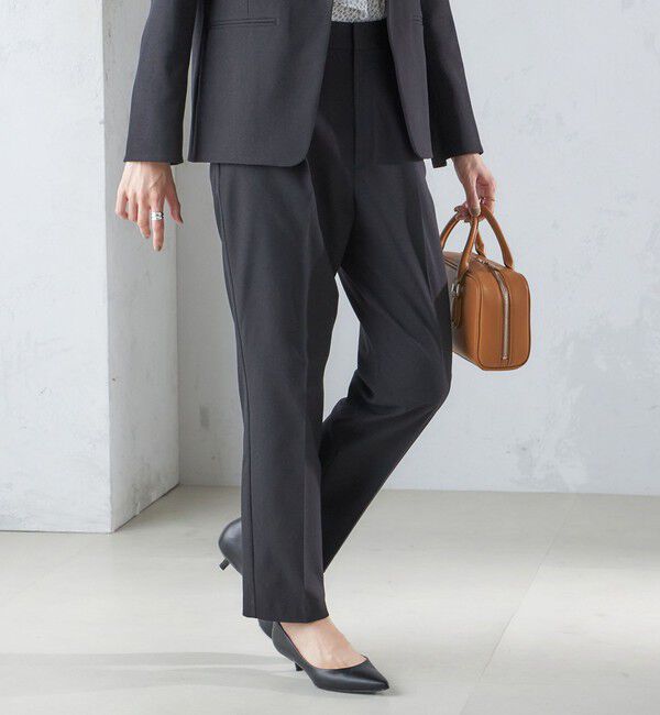 SHIPS for women「〈手洗い可能〉ツイル ストレッチ パンツ（セットアップ対応）」|スラックス|