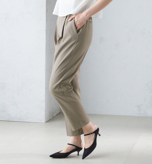 SHIPS for women「〈手洗い可能〉ツイル ストレッチ パンツ（セットアップ対応）」|スラックス|