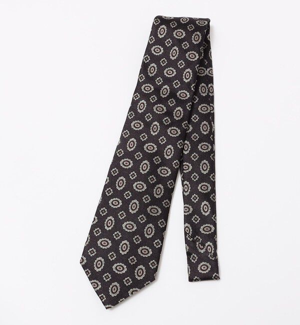 SHIPS「Puccini: シルク ジャカード コンビ コモン ネクタイ」|ネクタイ・蝶ネクタイ|ダークグレー