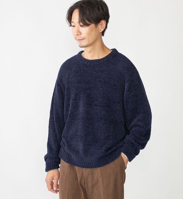 SHIPS「SHIPS:〈手洗い可能〉メランジ モール クルーネック ニット」|ニット・セーター|