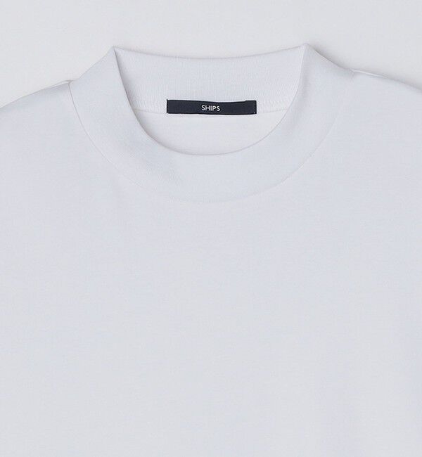 SHIPS「【WEB限定】SHIPS:〈抗菌/防臭〉テレワーク ビズ モックネック ロングスリーブ Tシャツ」|Tシャツ・カットソー|