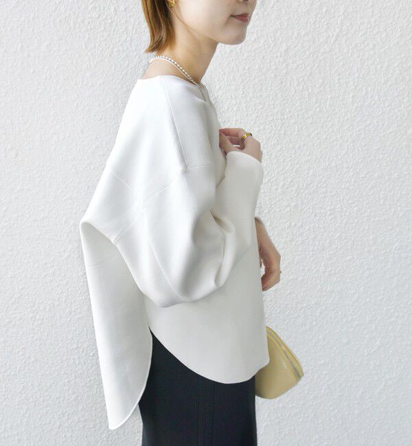 SHIPS for women「〈洗濯機可能〉ダンボール ラウンドヘム プルオーバー」|スウェット・ジャージ|