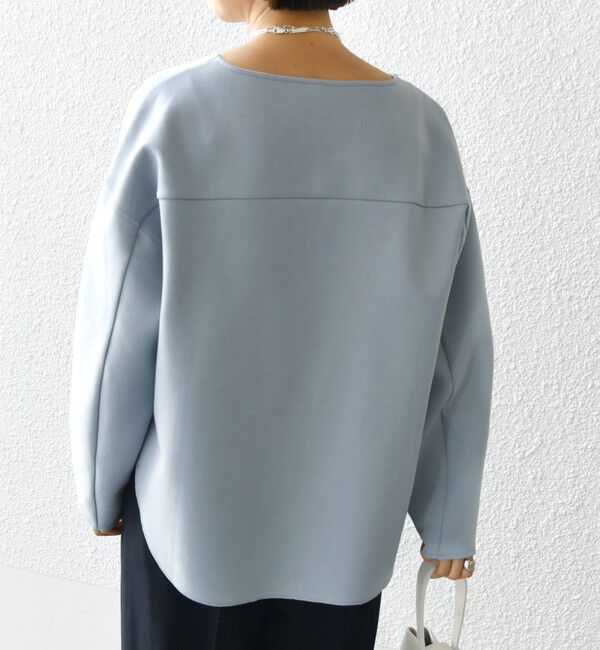 SHIPS for women「〈洗濯機可能〉ダンボール ラウンドヘム プルオーバー」|スウェット・ジャージ|