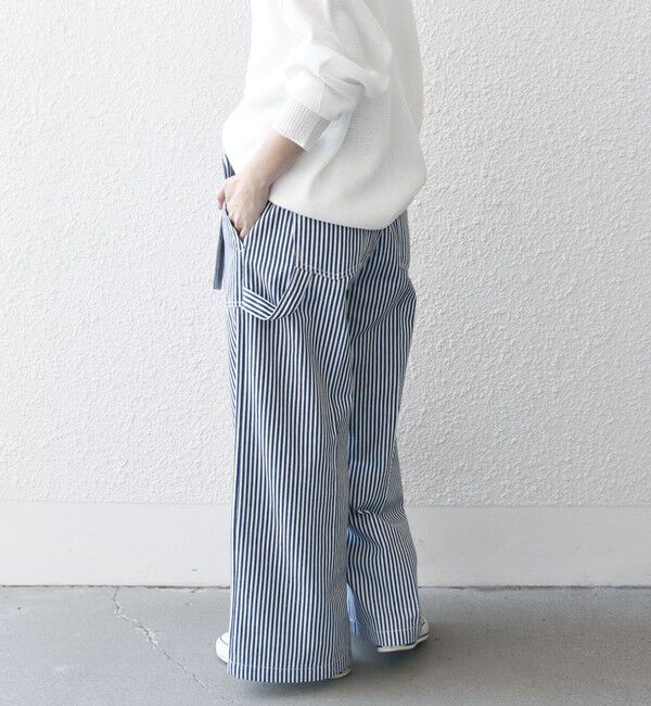 SHIPS any「SHIPS any:〈洗濯機可能〉ヒッコリー ベルト ワイド パンツ」|その他|