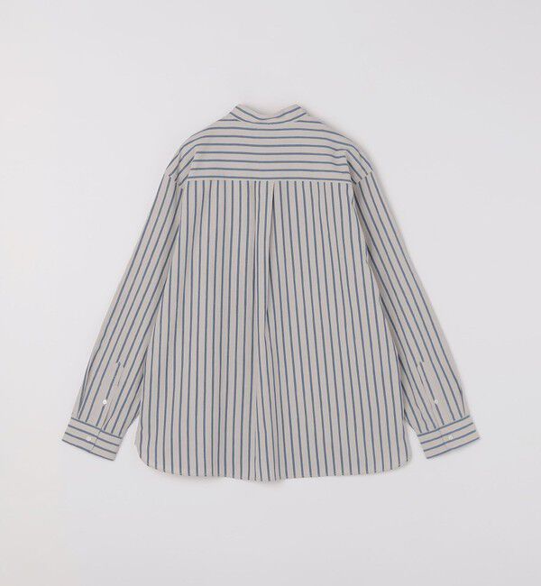 SHIPS any「SHIPS any:〈洗濯機可能〉コットン/リネン ストライプ バンドカラー シャツ◇」|シャツ・ブラウス|