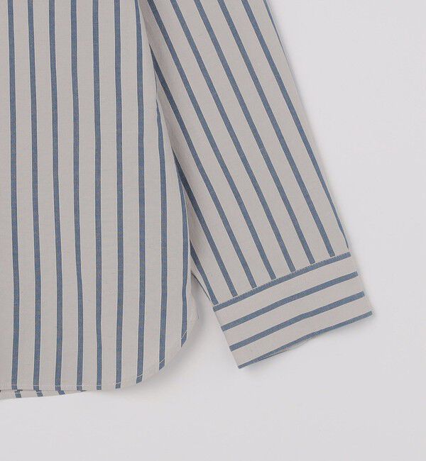 SHIPS any「SHIPS any:〈洗濯機可能〉コットン/リネン ストライプ バンドカラー シャツ◇」|シャツ・ブラウス|