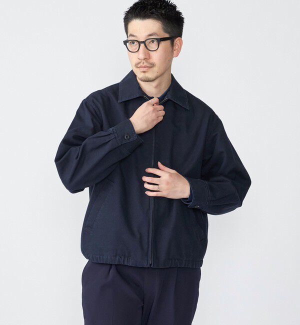 SHIPS「SHIPS: ストーン ウォッシュ コットン ブルゾン (セットアップ対応)」|ブルゾン・スタジャン|ネイビー