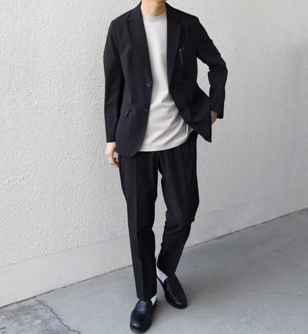 SHIPS any「SHIPS any:〈撥水/軽量/ストレッチ〉SOLOTEX(R) シアサッカー セットアップ スーツ 25SS◇」|スーツ|ブラック