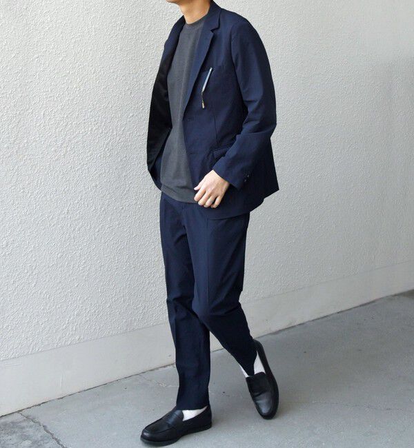 SHIPS any「SHIPS any:〈撥水/軽量/ストレッチ〉SOLOTEX(R) シアサッカー セットアップ スーツ 25SS◇」|スーツ|ネイビー